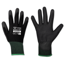 Рукавички захисні PURE BLACK PRO поліуретан, розмір 11, RWPBCP11