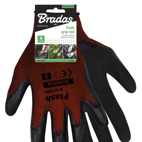 Рукавички захисні FLASH GRIP RED латекс, розмір 6, RWFGRD6