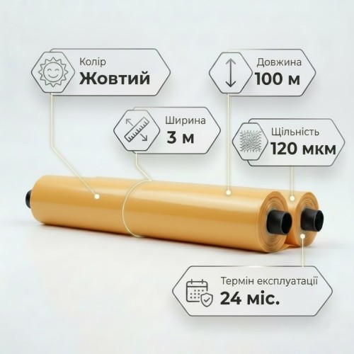 Тепличная пленка Планета пластик 120 мкм (3 м x 100мп) 24 месяца