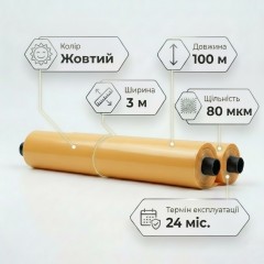 Тепличная пленка Планета пластик 80 мкм (3 м x 100мп) 24 месяца