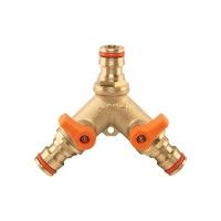 Тройник с кранами BRASS BR-2220
