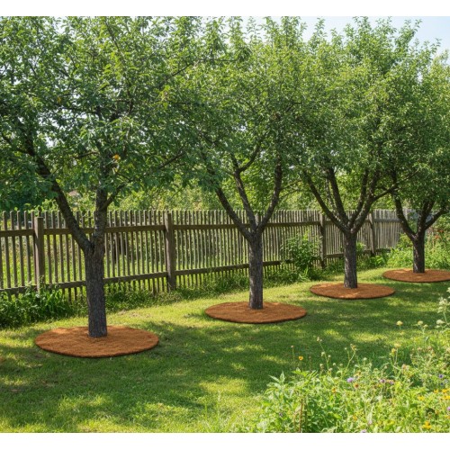 Присторбуровий круг з кокосового волокна EuroCocos d=40 см для мульчування