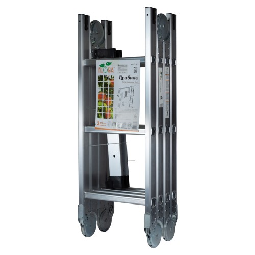 Драбина FLORA багатоцільові алюмінієві 4×3 ступенів 3.56м (5031314)