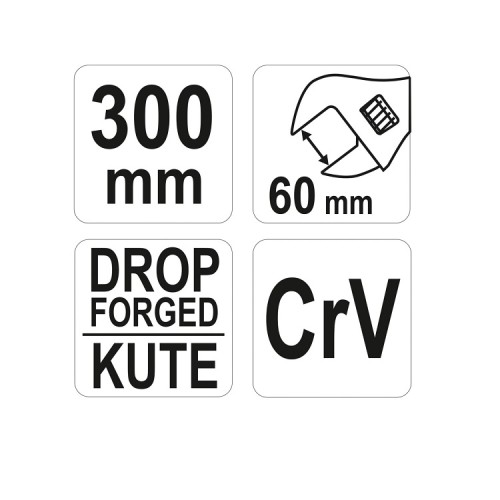 Разводной ключ YATO 60 мм 300 мм