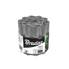 Бордюр волнистый Bradas серый 15см х 9м.
