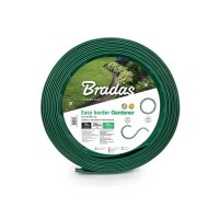 Бордюр прямой Bradas зеленый 3,8см х 10м с колышками для крепления