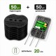 Набор для крепления Agreen: фиксирующая шпилька (3/20 см) 50 шт + подкладка 50 шт