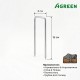 Шпилька металева Agreen 3/15 см - 50шт скоба для кріплення оцинкована