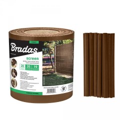 Лента для забора 19см-35м + зажимы 20шт 450г/м² коричневая Bradas TOB4501935BRL