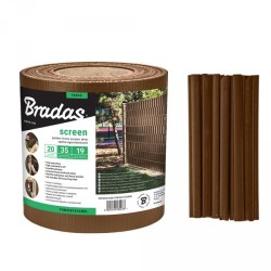 Стрічка для паркану 19см-35м + затискачі 20шт 450г/м² коричнева Bradas TOB4501935BRL Стрічка для паркану 19см-35м + затискачі 20шт 450г/м² коричнева Bradas TOB4501935BRL