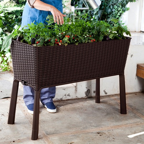 Грядка для растений Keter 120 л Easy Grow, коричневая 114х50х76 см