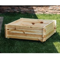 Высокая грядка ящик садовый доска 800х800х300 Greenbox не крашенная
