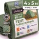 Тент Agreen 80 г/м² тарпаулин размер 4 х 5м темно-зеленый