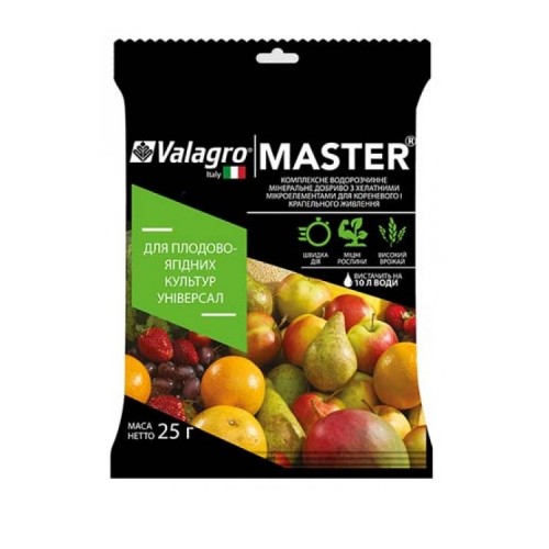 Комплексное удобрение для плодово-ягодных культур Master Valagro 25 г.