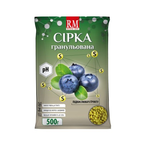 Сірка гранульована підкислювач ґрунту Royal Mix 500 г