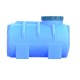 Емкость пластиковая горизонтальная Пласт Бак 250 л синяя