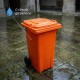 Бак для мусора Алеана 120 л на колесах с ручкой оранжевый