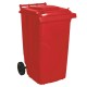 Бак для мусора Алеана 240 л на колесах с ручкой красный
