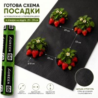 Агроволокно Agreen черное плотность 50 ( 1,07х50 ) с перфорацией 2 отв