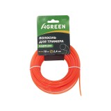 Волосінь для тримера 2,4мм-15м кругла Agreen 