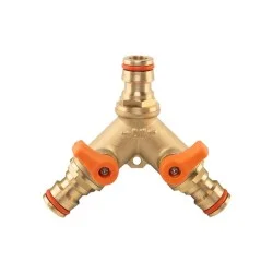 Тройник с кранами BRASS BR-2220