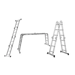 Лестница многоцелевая алюминиевая 4×3 ступеней 3.56м FLORA (5031314)