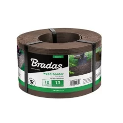 Бордюр прямий Bradas коричневий 130 мм х 10 м