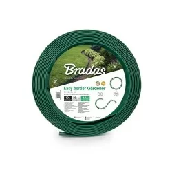 Бордюр прямой Bradas зеленый 3,8см х 10м с колышками для крепления