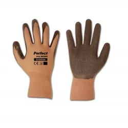 Перчатки садовые защитные Bradas RWPGBR9 PERFECT GRIP BROWN латекс, размер 9
