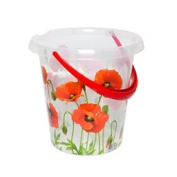 Ведро пластиковое пищевое Irak Plastik 12 л маки