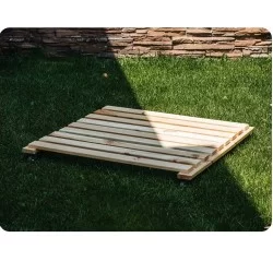 Подставка с колесами под высокую грядку доска 600х600х300 Greenbox не крашенная