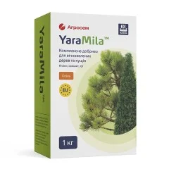 Удобрение для вечнозеленых деревьев, кустов осень NPK 7-20-28 YaraMila 1 кг