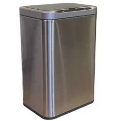 Ведро сенсорное для мусора JAH 13 л прямоугольное серебристый металлик с внутренним ведром Ведро сенсорное для мусора JAH 13 л прямоугольное серебристый металлик с внутренним ведром