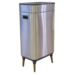 Ведро сенсорное для мусора JAH 40 л прямоугольное серебристый металлик с внутренним ведром, ножки Ведро сенсорное для мусора JAH 40 л прямоугольное серебристый металлик с внутренним ведром, ножки